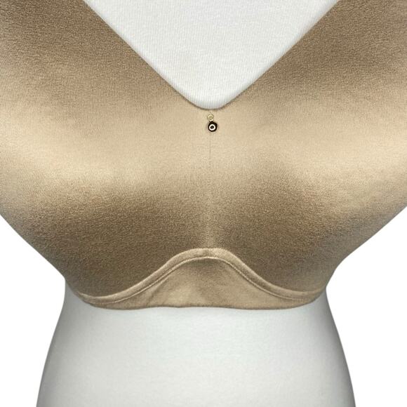 Cacique Invisible Backsmoother Bra Beige Lightly Lined No-Wire Size 46D #1123045 - Picture 6 of 13